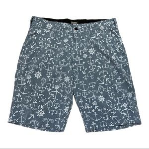 Trunks Gray Nautical Theme Shorts Size 34  [225]